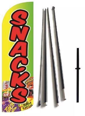 BANDERIN EN LONA C/ESTRUCTURA Y ESTACA 0.80 M X 2.80 M