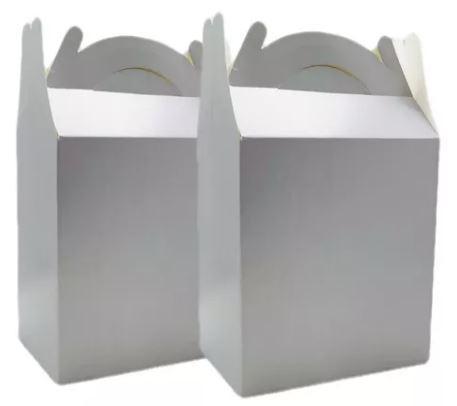 Caja dulcera color plata