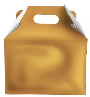 Caja lonchera color dorado