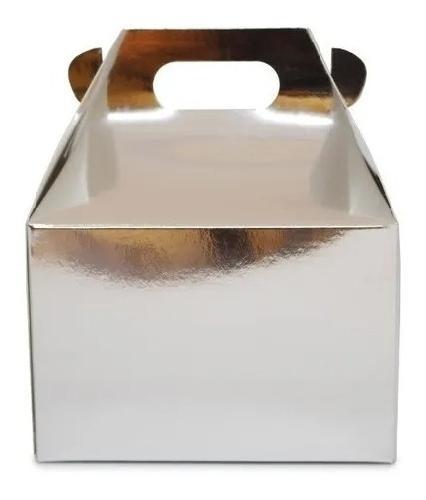 Caja lonchera color plata