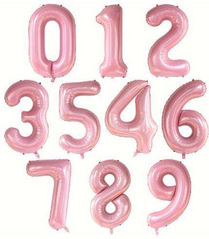 GLOBO METALICO #8 COLOR ROSA MATTE 32" IN S/H