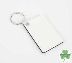 Llavero blanco mdf figura rectangulo
