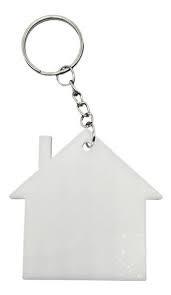 Llavero blanco mdf figura casa