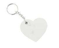 Llavero blanco mdf figura corazón