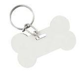 Llavero blanco mdf figura hueso
