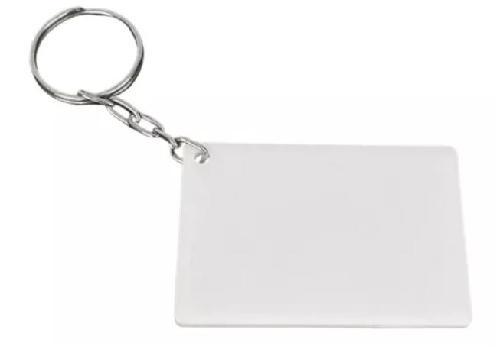 Llavero metal dos caras figura rectangular