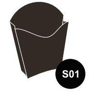Porta papas color negro 6 pz