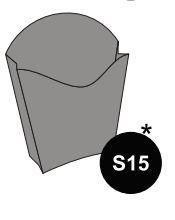 Porta papas color plata 6 pz