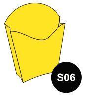 Porta papas color amarillo 6 pz