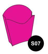 Porta papas color fuscia 6 pz