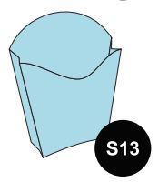 Porta papas color azul bebé 6 pz
