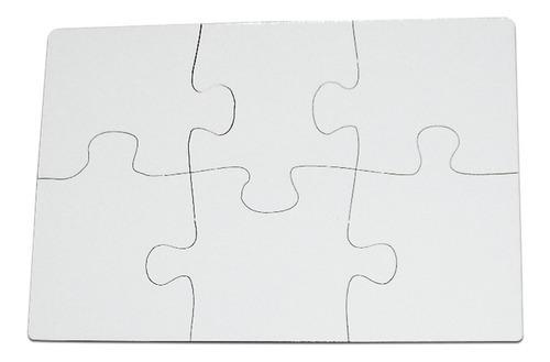 Rompecabezas blanco figura rectangulo 6 pz