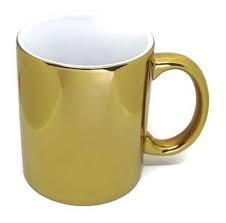 Taza tipo espejo color dorada 11 oz