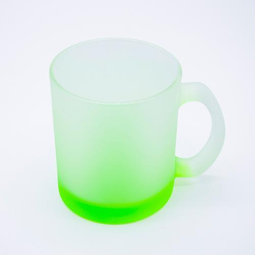 Taza satinada de color verde 11 oz