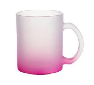 Taza satinada de color rosa 11 oz