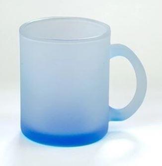 Taza satinada de color azul 11 oz