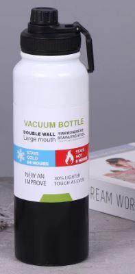VACUUM BOTTLE BLANCO CON NEGRO