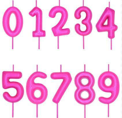 VELA DE NUMEROS COLOR ROSA